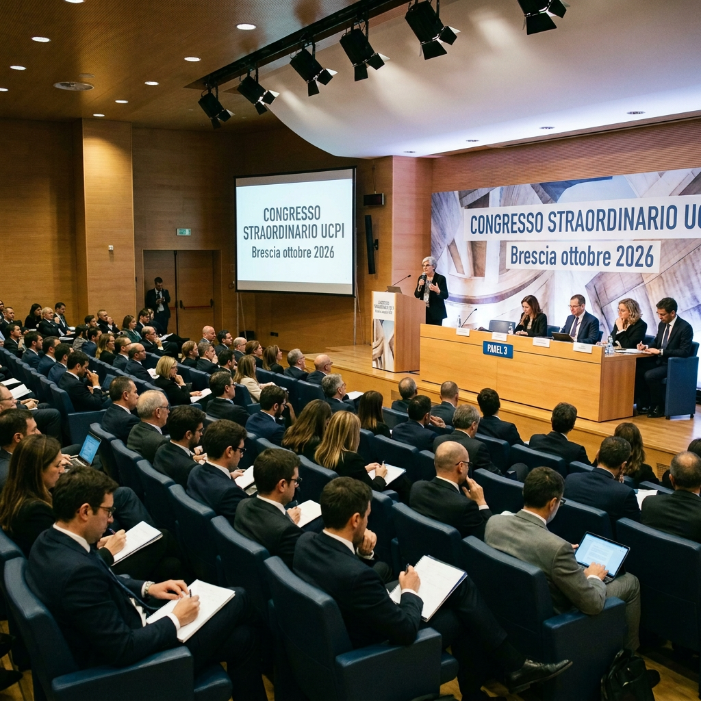 Lawyers’ congress panel in Rome with text “CONGRESSO NAZIONALE AVVOCATI,” “DIRITTO E FUTURO - ROMA 2024,” and “PANEL 3.”