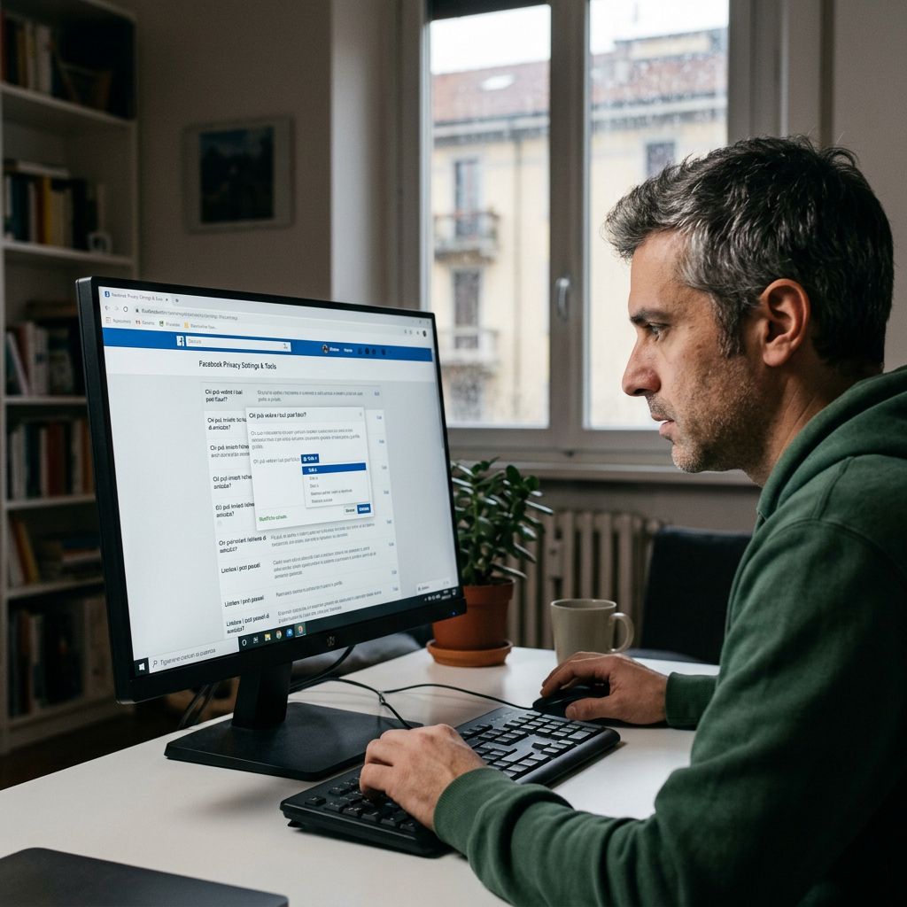 Uomo rende privato il profilo Facebook