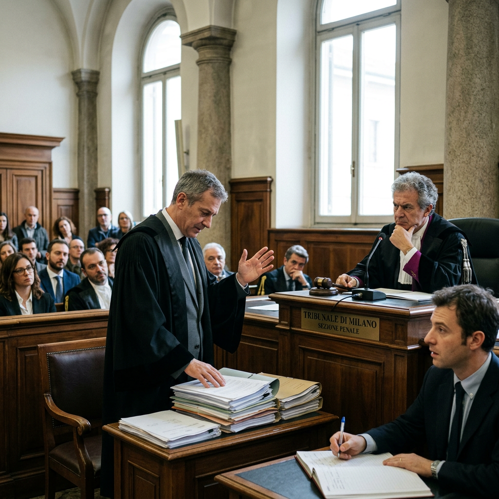 Giudice guarda dubbioso il pubblico ministero
